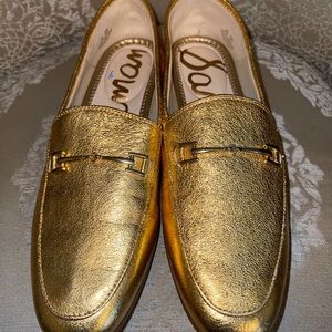Sam Edelman Gold Loafers